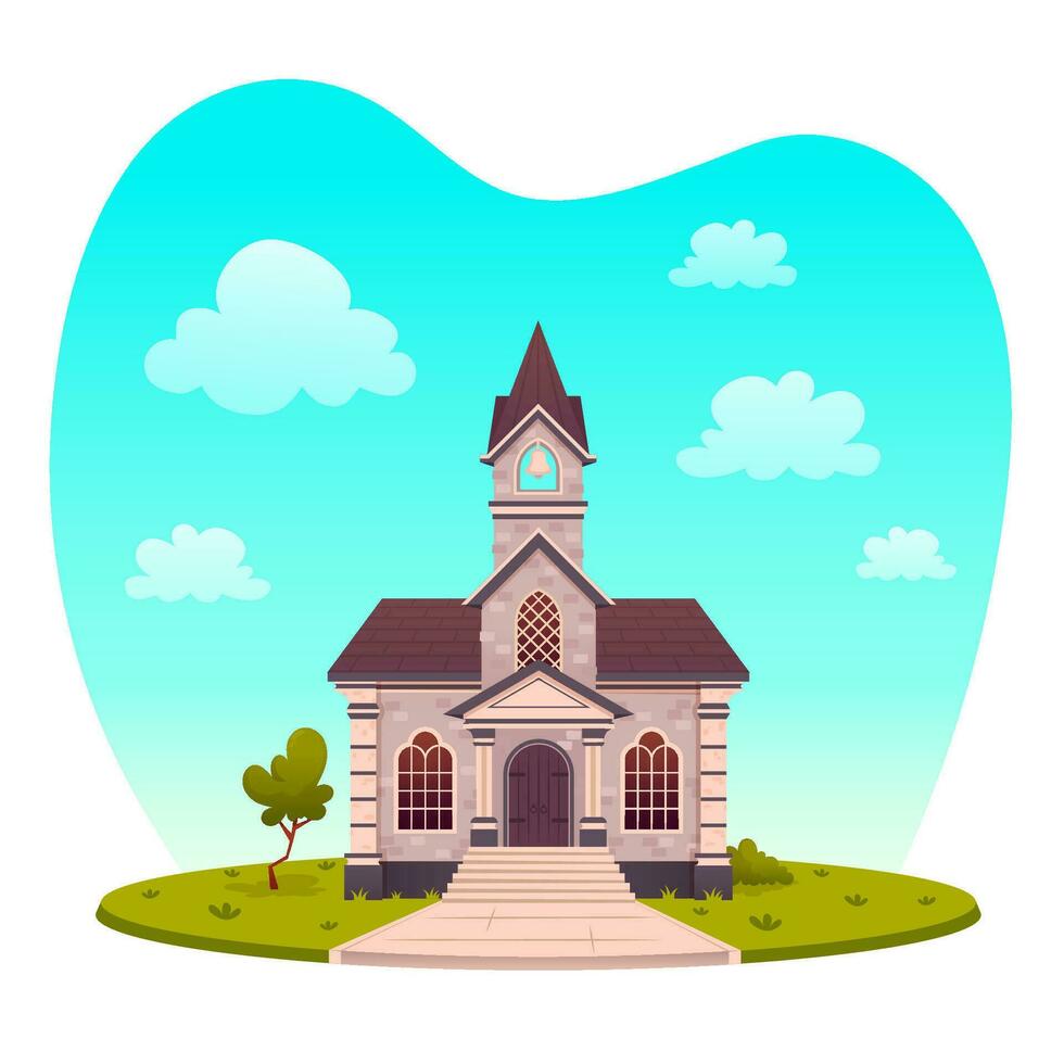 iglesia, vector ilustración