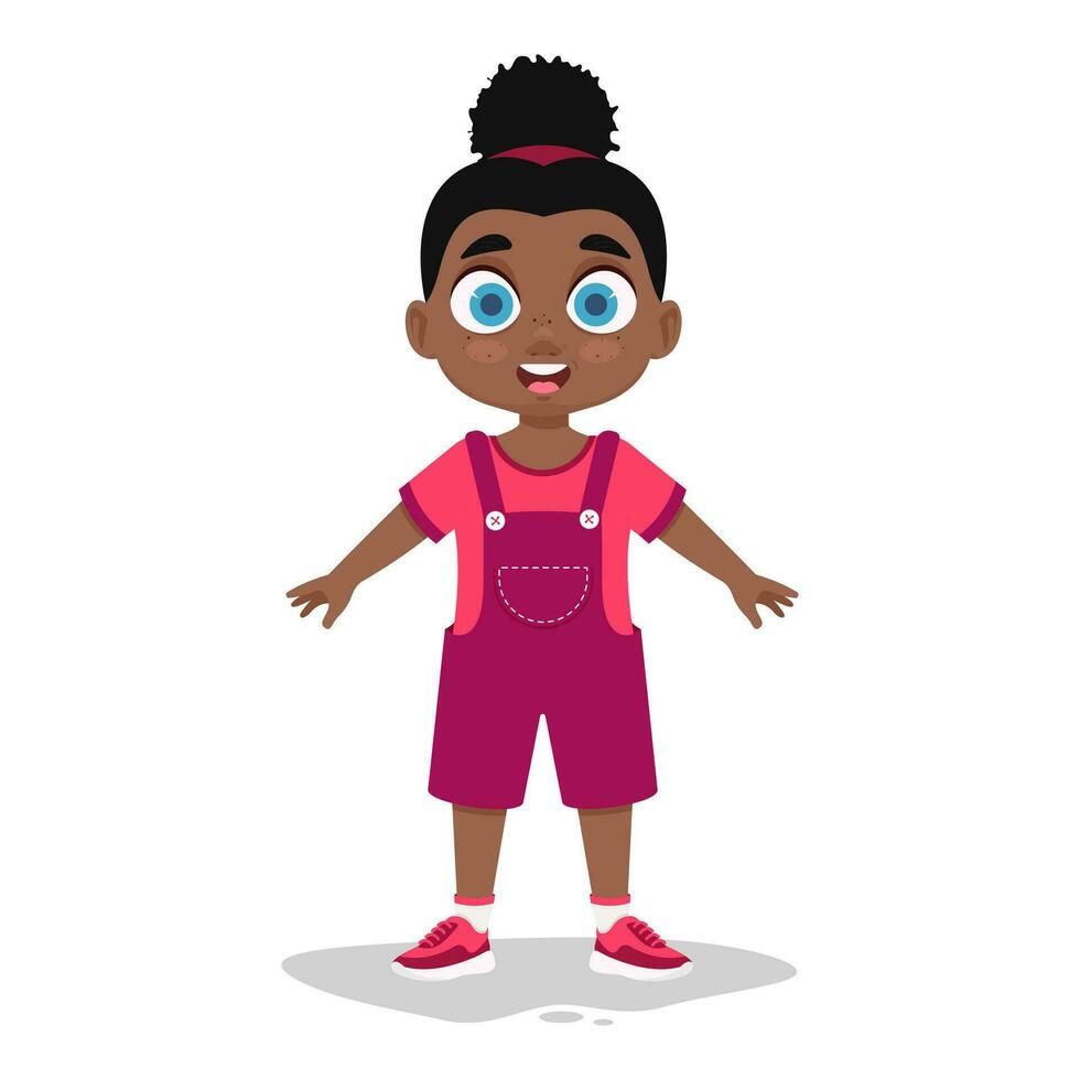 Vector beautiful afro girl