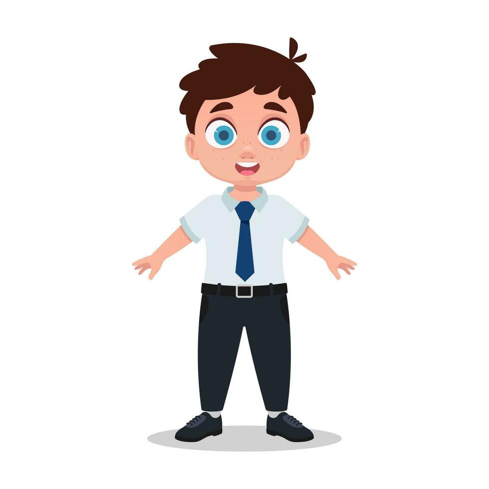 Illustration of a businessman boy in a business suit vector