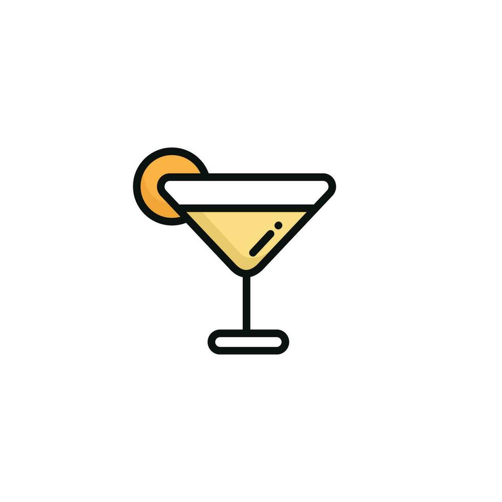 Cocktail vector illustration isolated on white background. Cocktail icon