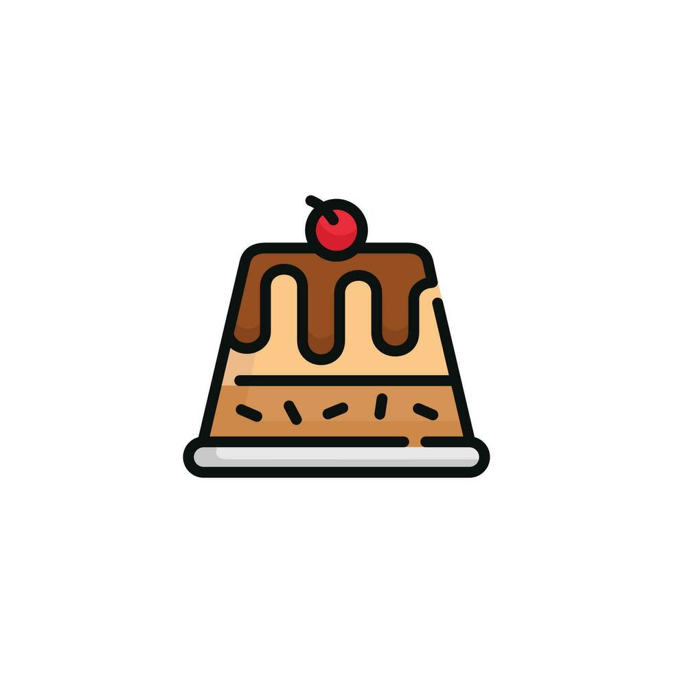 Cake vector illustration isolated on white background. Cake icon