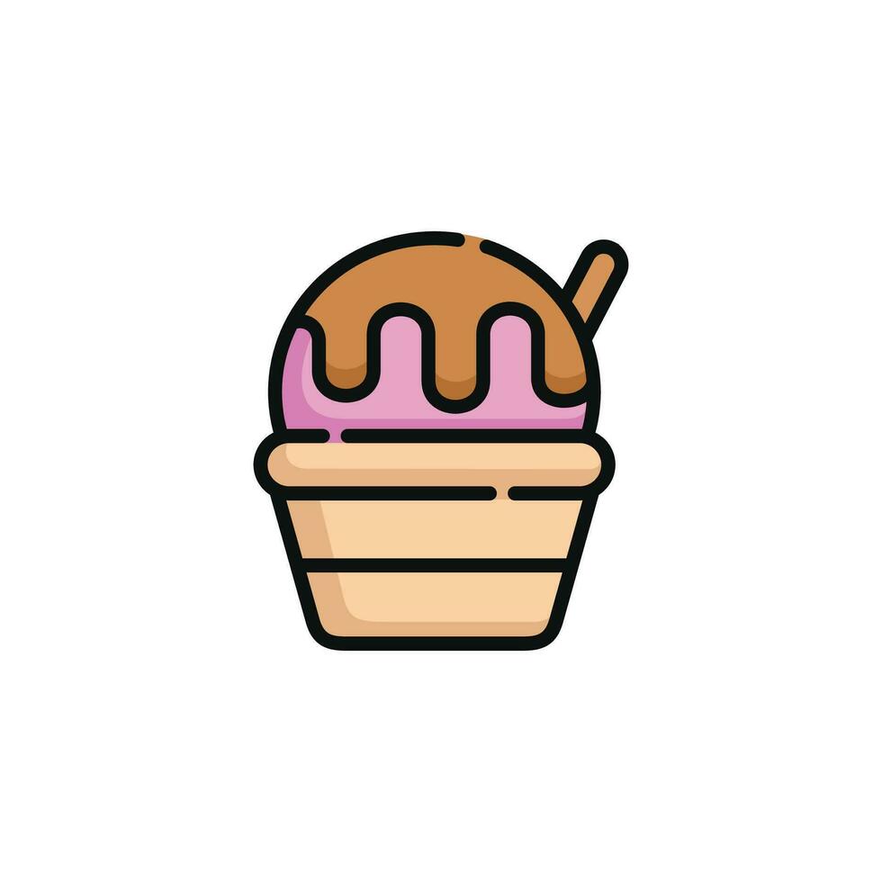Ice cream vector illustration isolated on white background. Ice cream icon