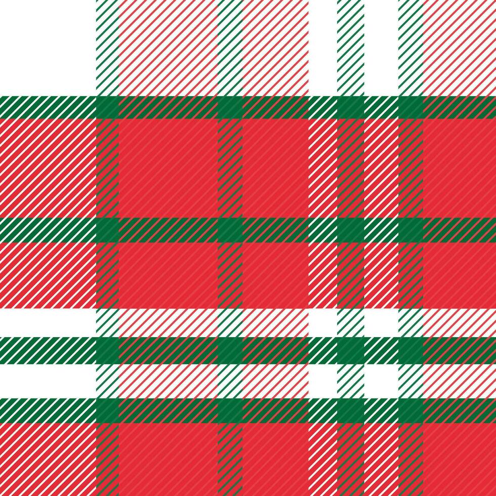 Traditional Christmas Plaid Pattern - Festive Red and Green Tartan Classic Checkered Textile Design for Holiday Season vector