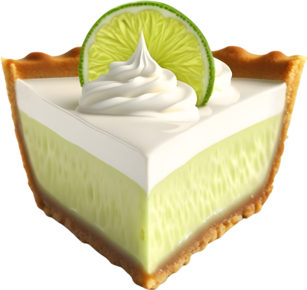 Image of Delicious-looking Key lime pie. AI-Generated. png