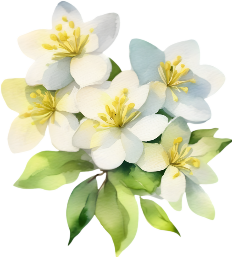 a bouquet of Jasmine flowers. AI-Generated. png