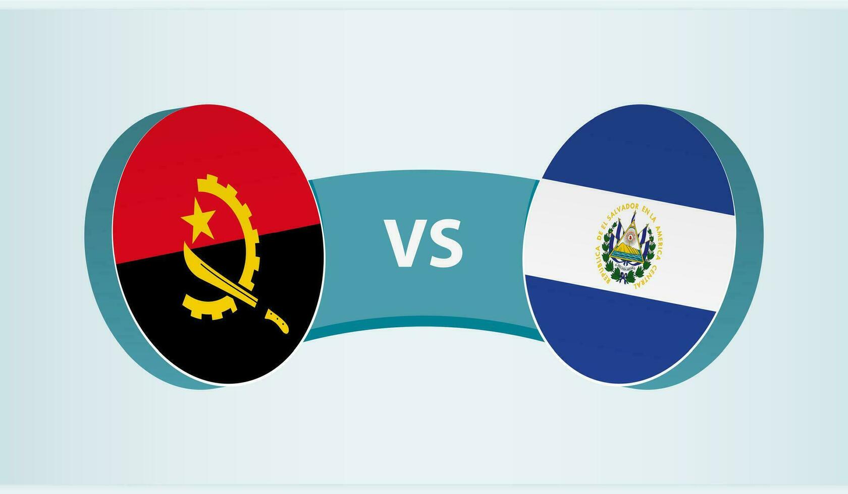 angola versus el el Salvador, equipo Deportes competencia concepto. vector