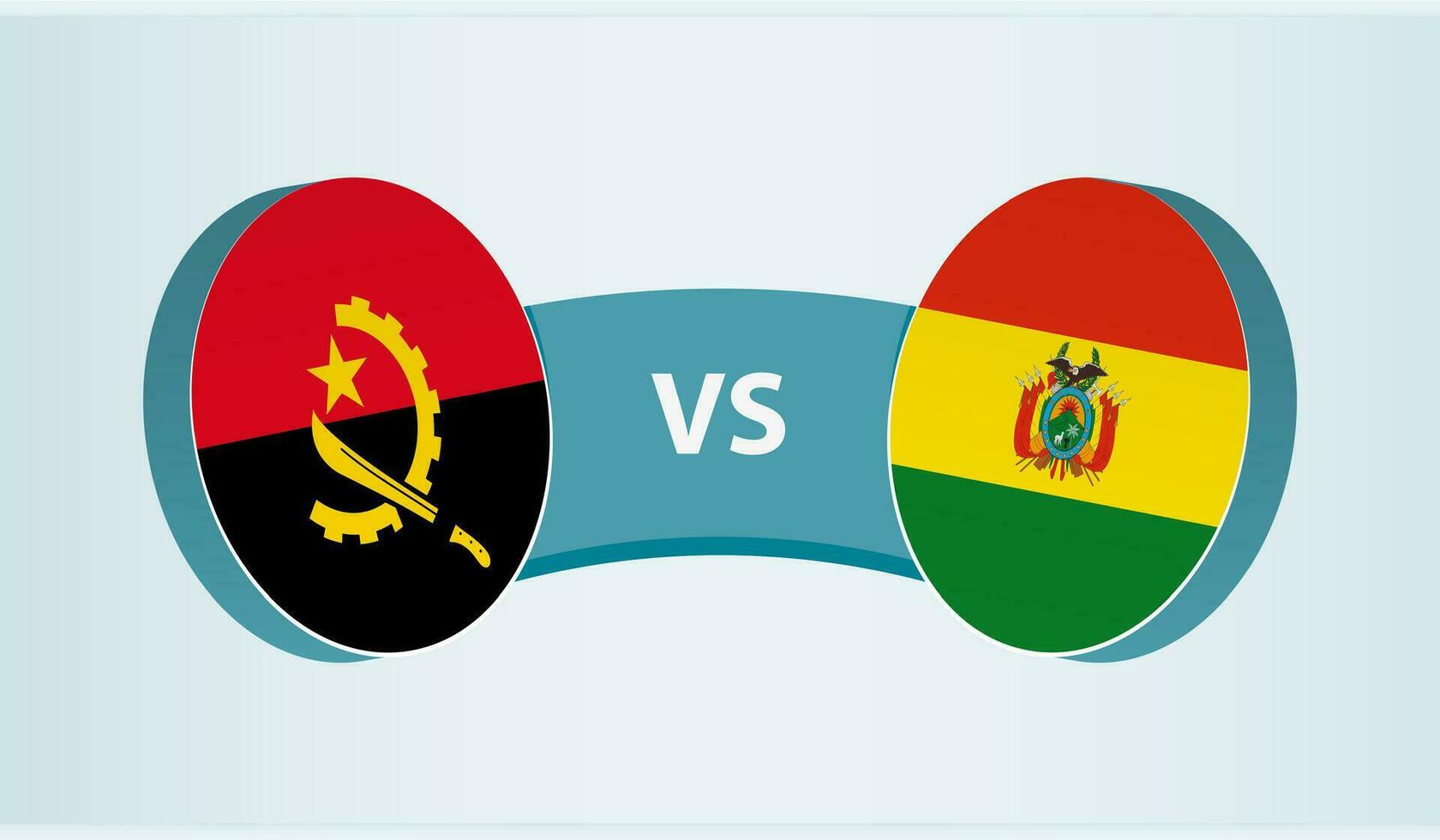 angola versus bolivia, equipo Deportes competencia concepto. vector