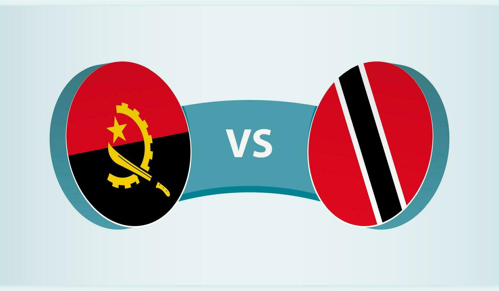 Angola versus Trinidad and Tobago, team sports competition concept. vector