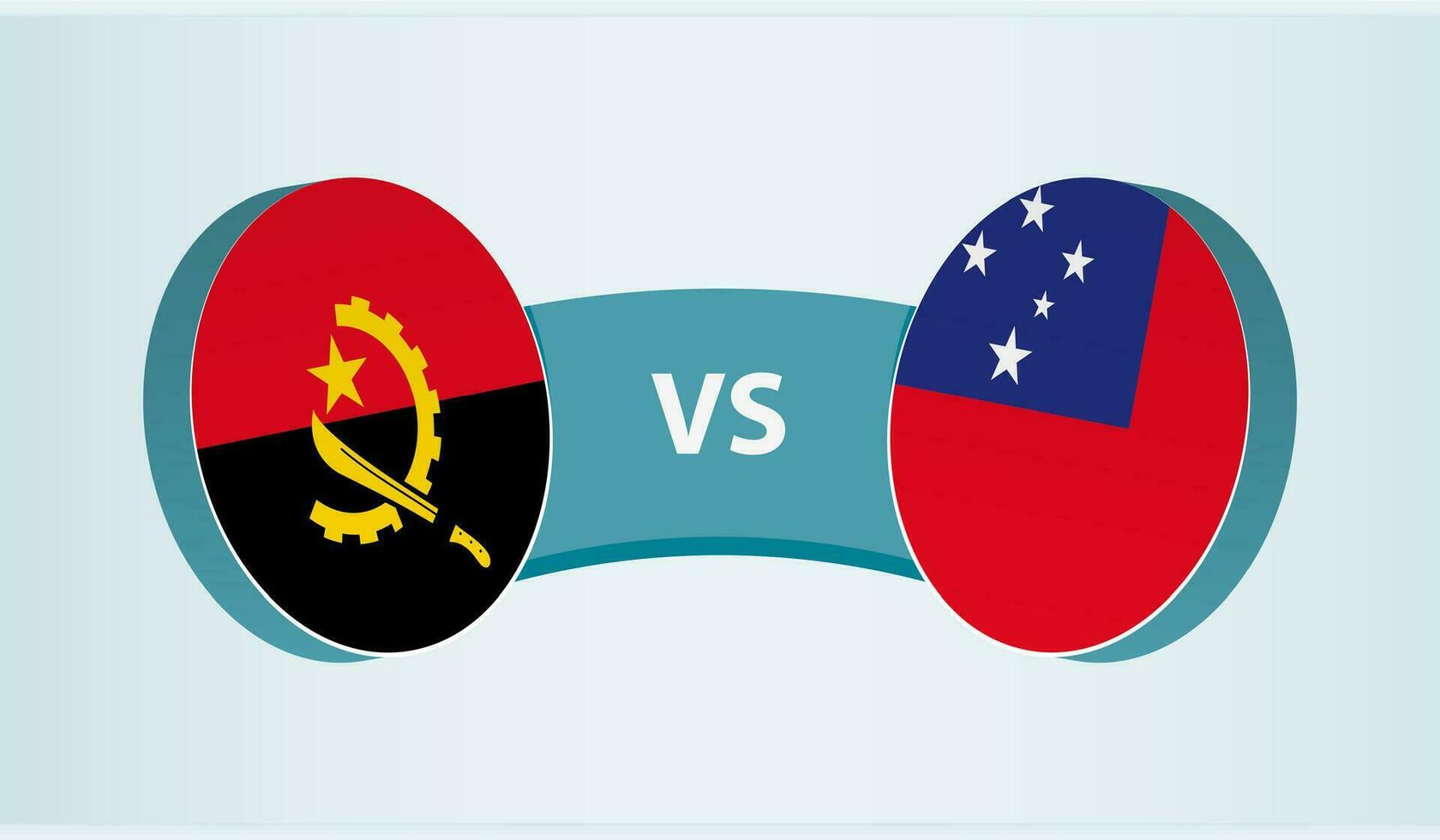 Angola versus Samoa, team sports competition concept. vector