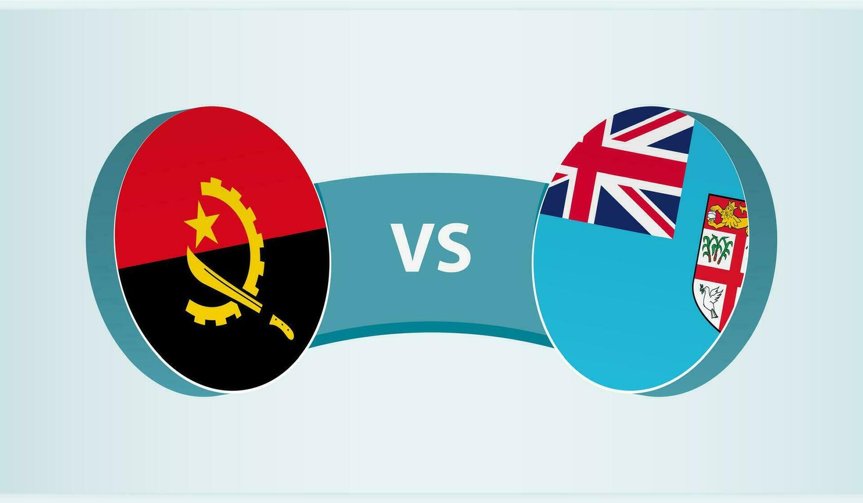 Angola versus Fiji, team sports competition concept. vector