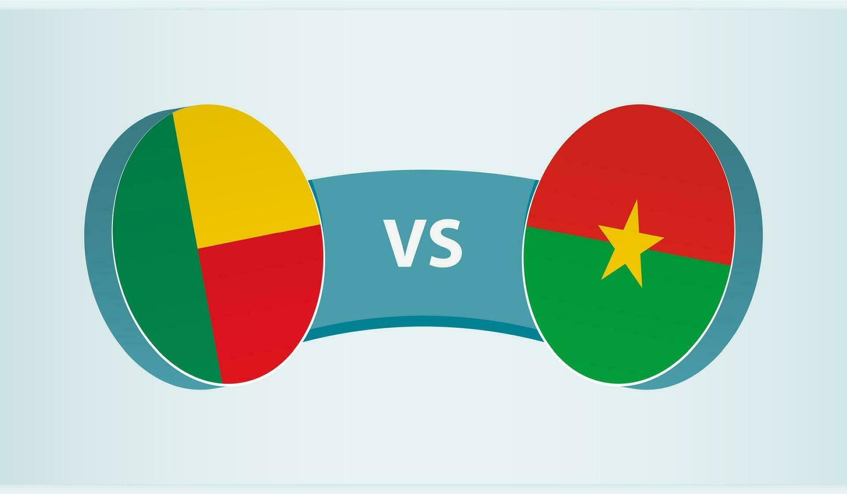 Benin versus Burkina Faso, team sports competition concept. vector