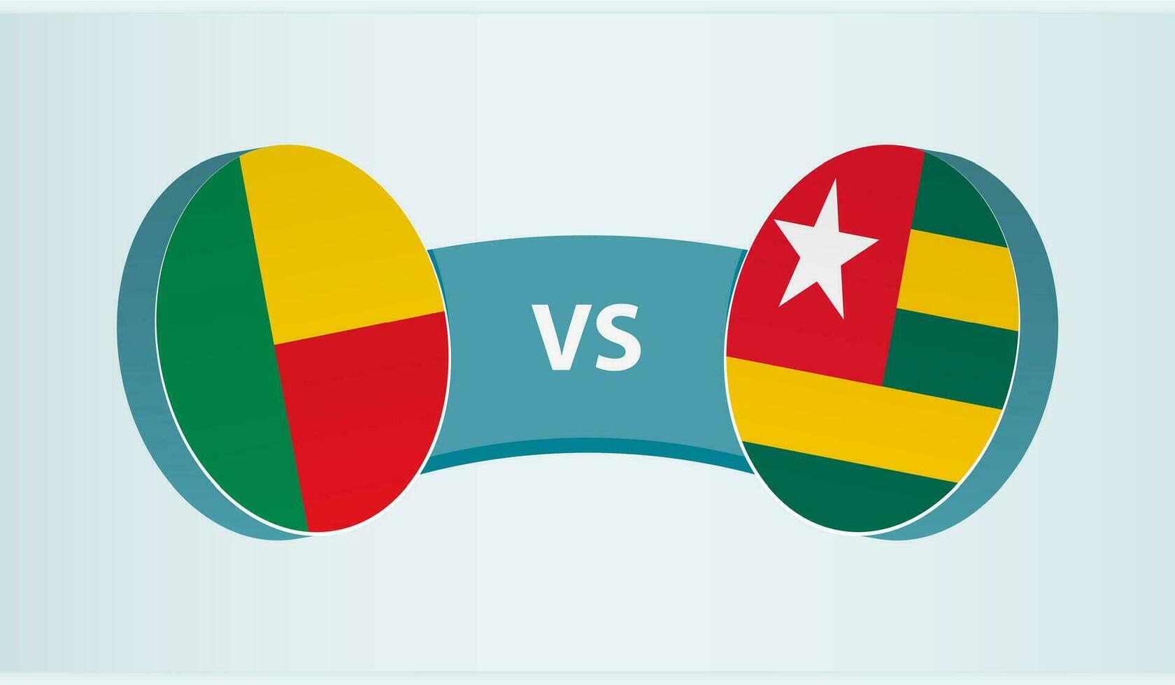 Benin versus Togo, team sports competition concept. vector