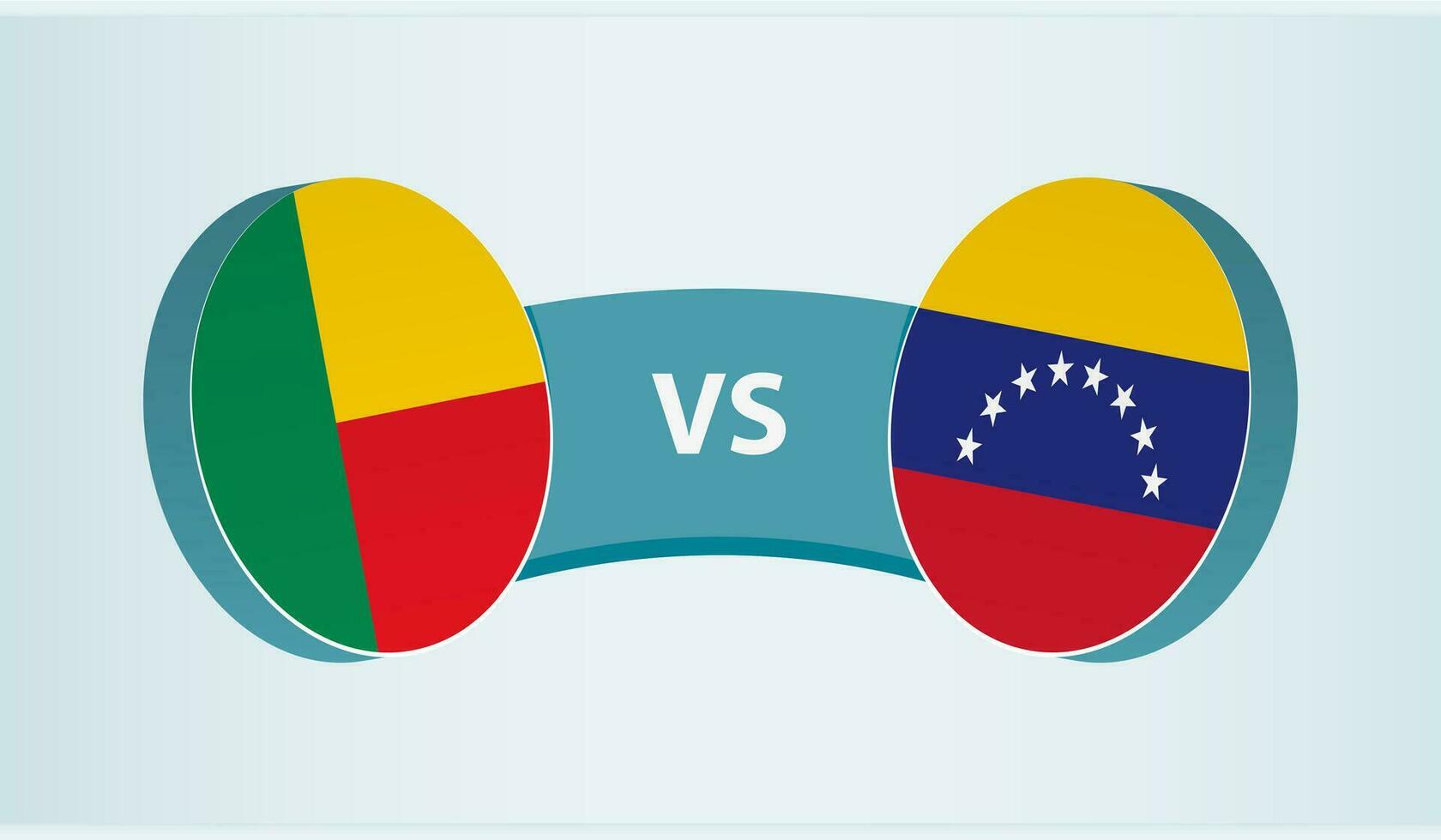 benin versus Venezuela, equipo Deportes competencia concepto. vector