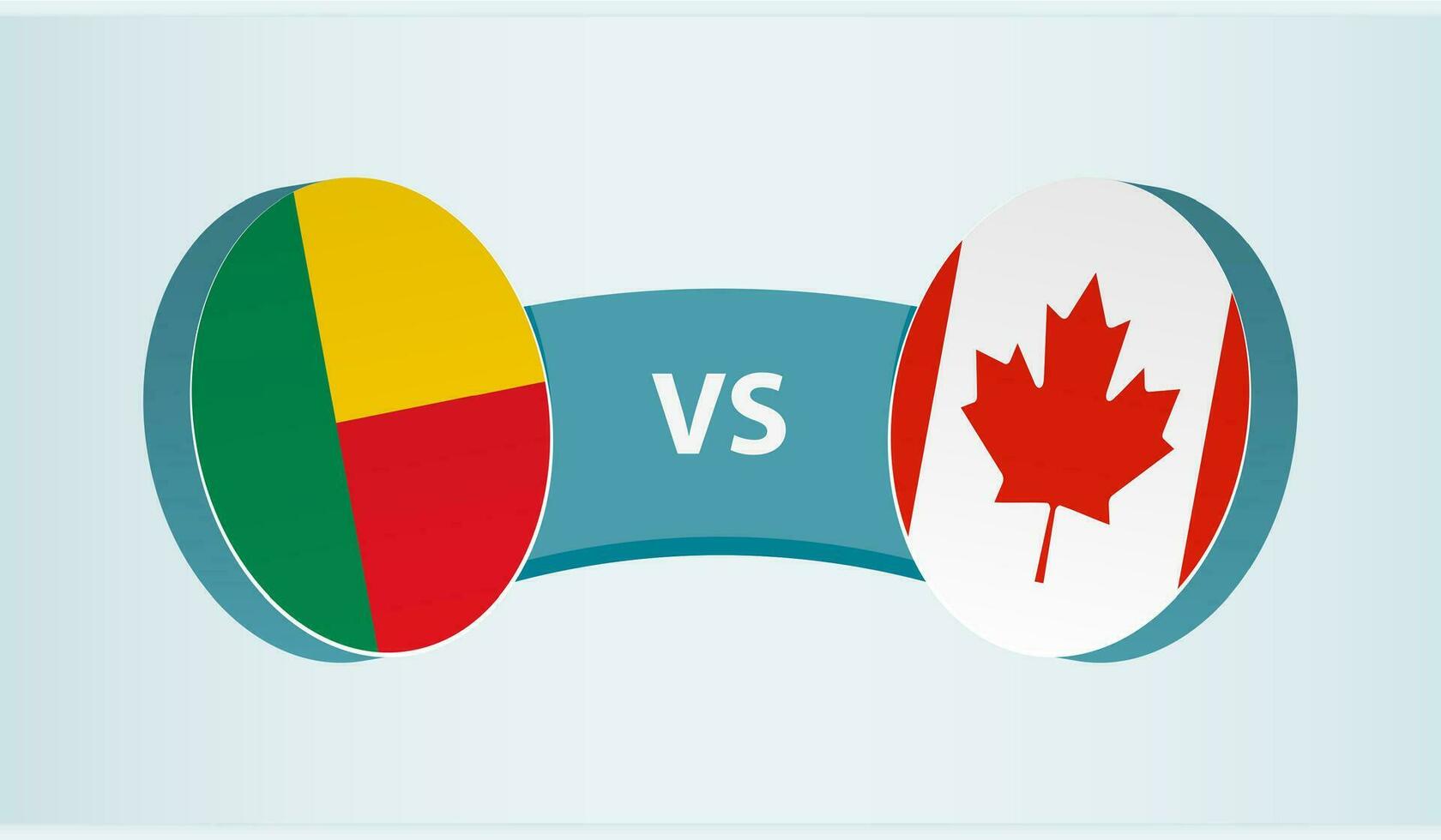 benin versus Canadá, equipo Deportes competencia concepto. vector