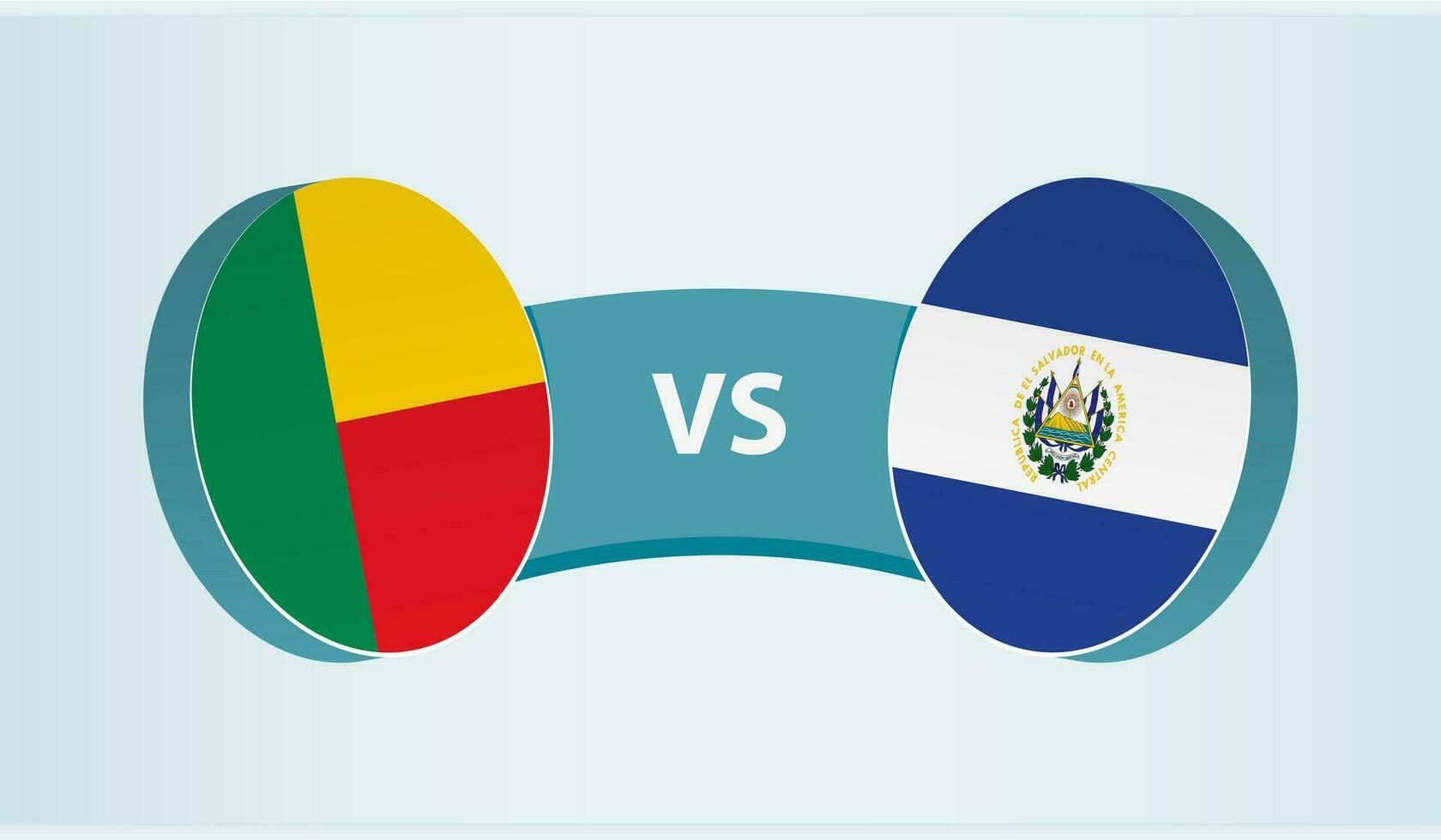 benin versus el el Salvador, equipo Deportes competencia concepto. vector