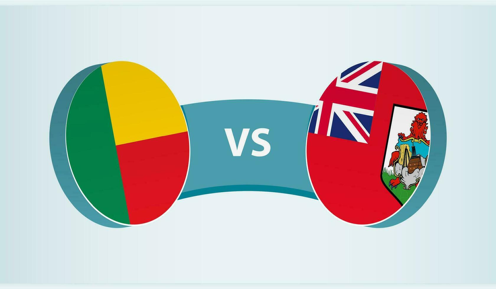 Benin versus Bermuda, team sports competition concept. vector