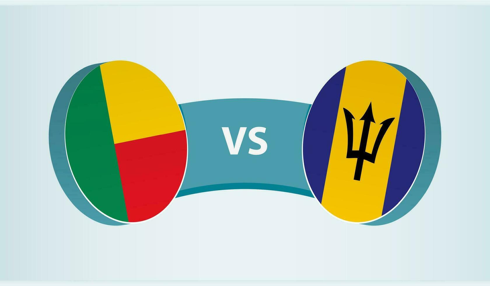 benin versus barbados, equipo Deportes competencia concepto. vector