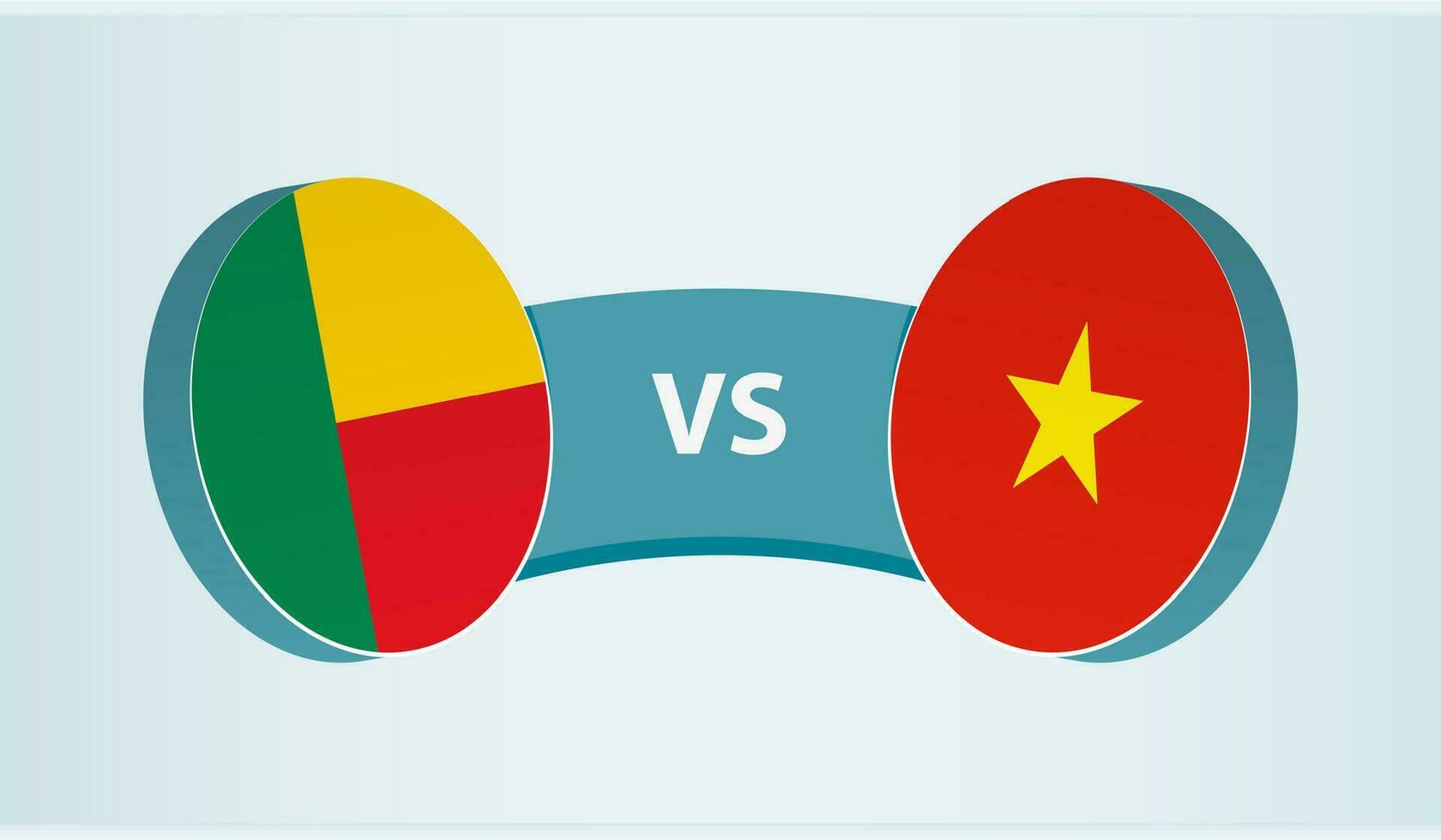 benin versus Vietnam, equipo Deportes competencia concepto. vector