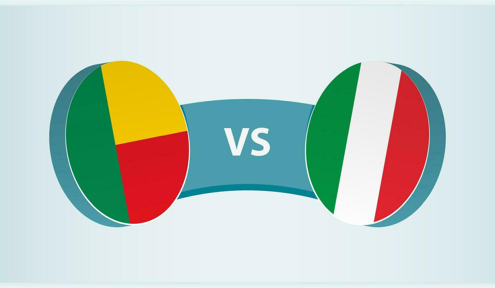 Benin versus Italy, team sports competition concept. vector