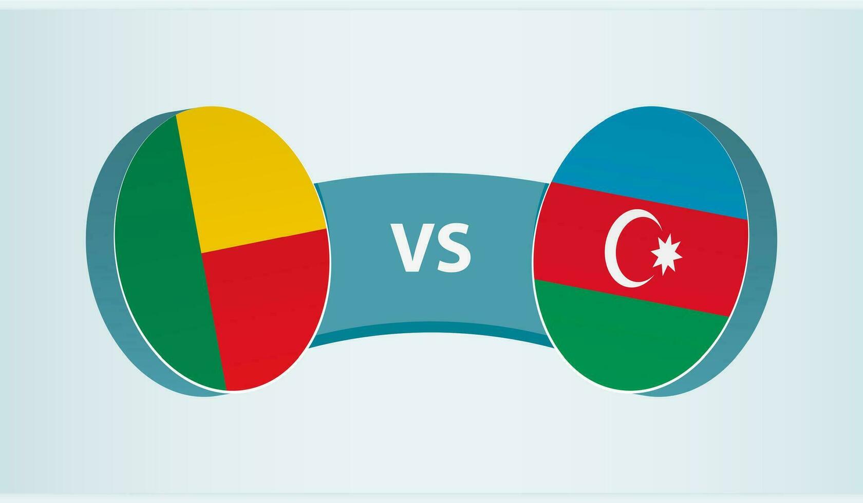 Benin versus Azerbaijan, team sports competition concept. vector