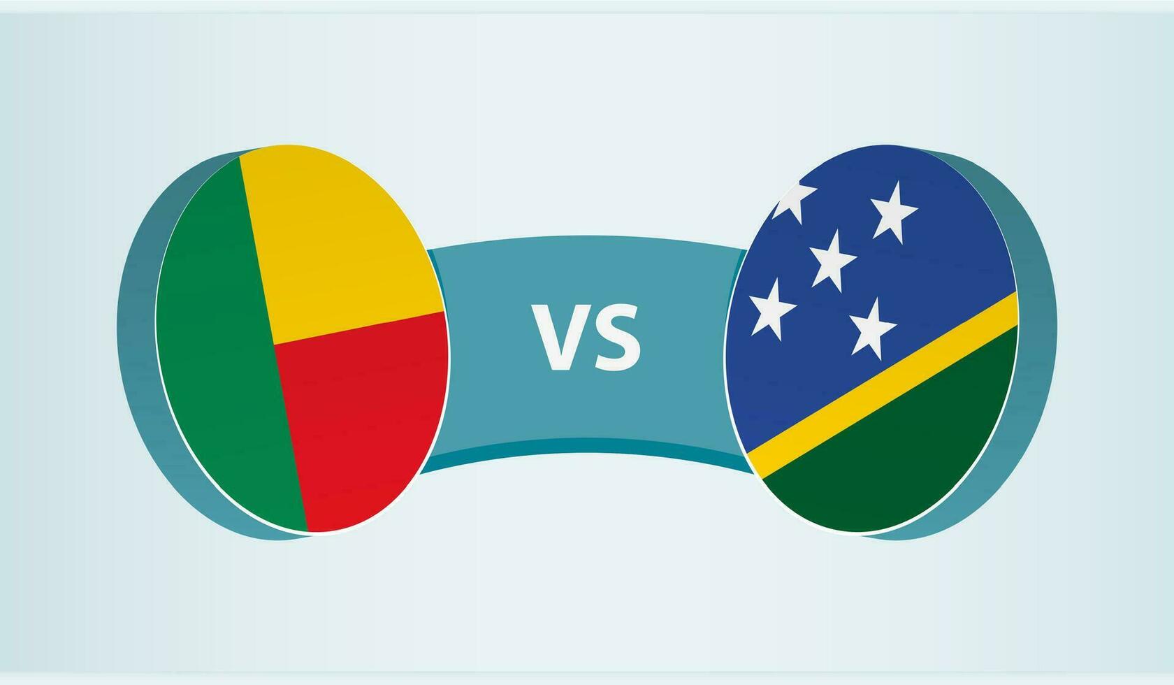 Benin versus Solomon Islands, team sports competition concept. vector