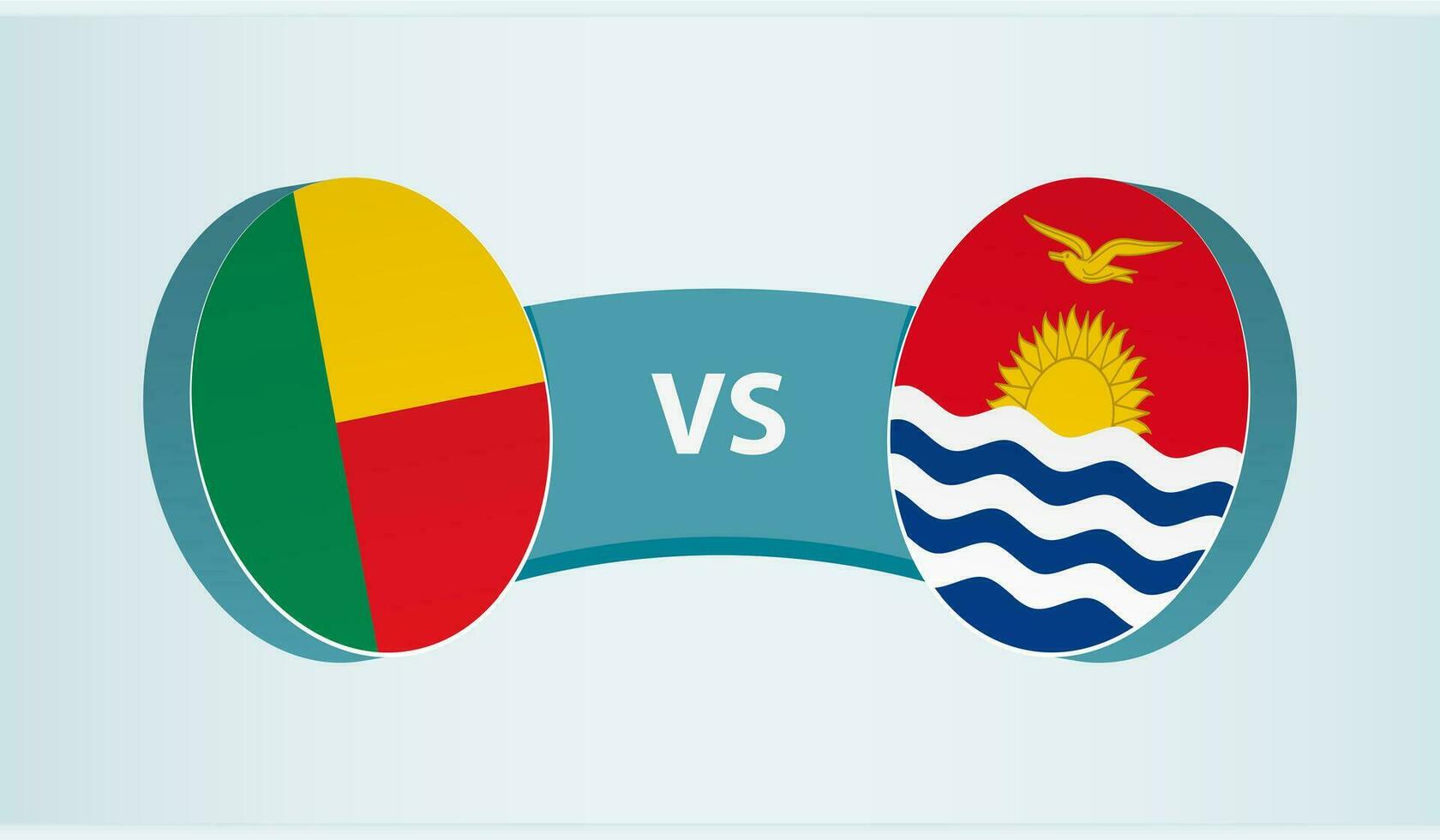 Benin versus Kiribati, team sports competition concept. vector