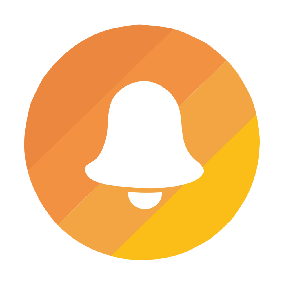 Notification bell icon. Ringing bell and notification, alarm alert