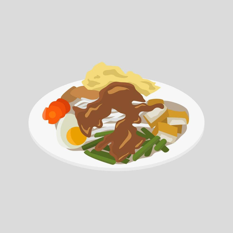 Indonesian food vector style