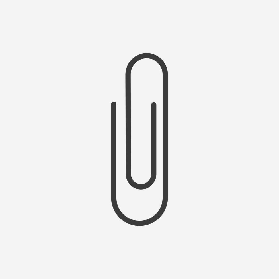 Paper clip icon vector isolated. document, attach, file, attachment symbol