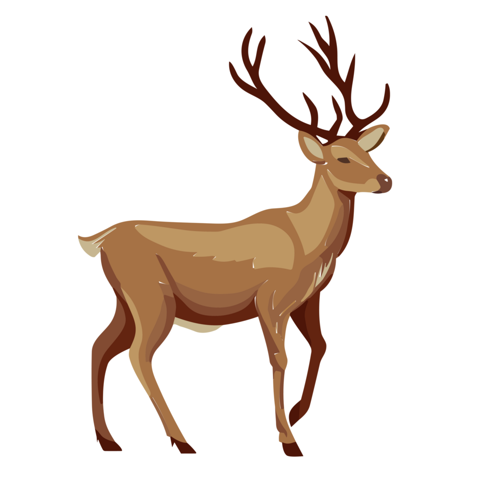 Deer transparent background, AI Generative png