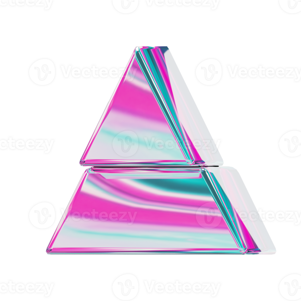 Letter A. alphabet 3D design in iridescent color style for banner, glossy icons, design posters holographic. png