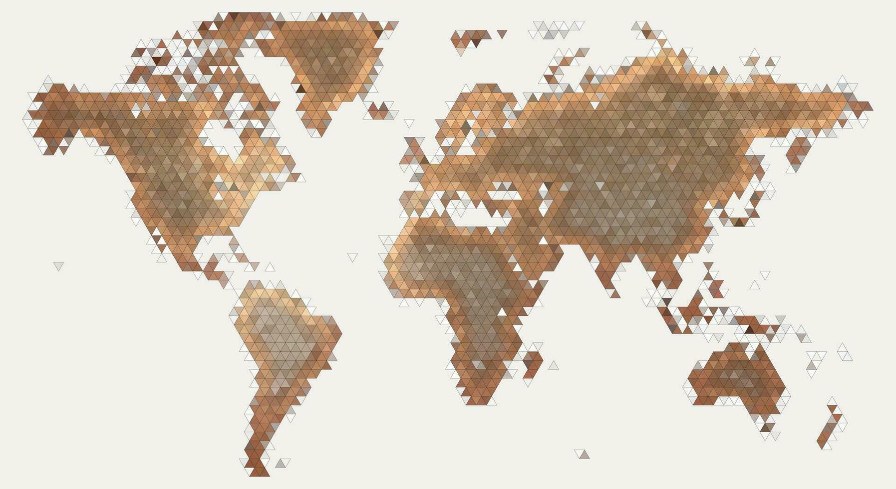 mundo mapa triangulos infografía elemento vector ilustración