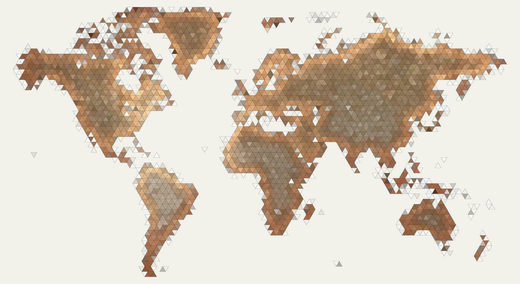 World Map Triangles Infographic Element Vector Illustration