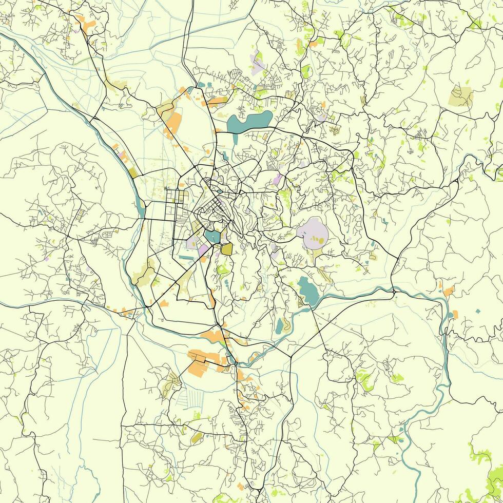 ciudad mapa de antananarivo Madagascar vector