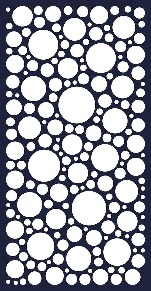 Decorative Template for laser cutting circles Vector