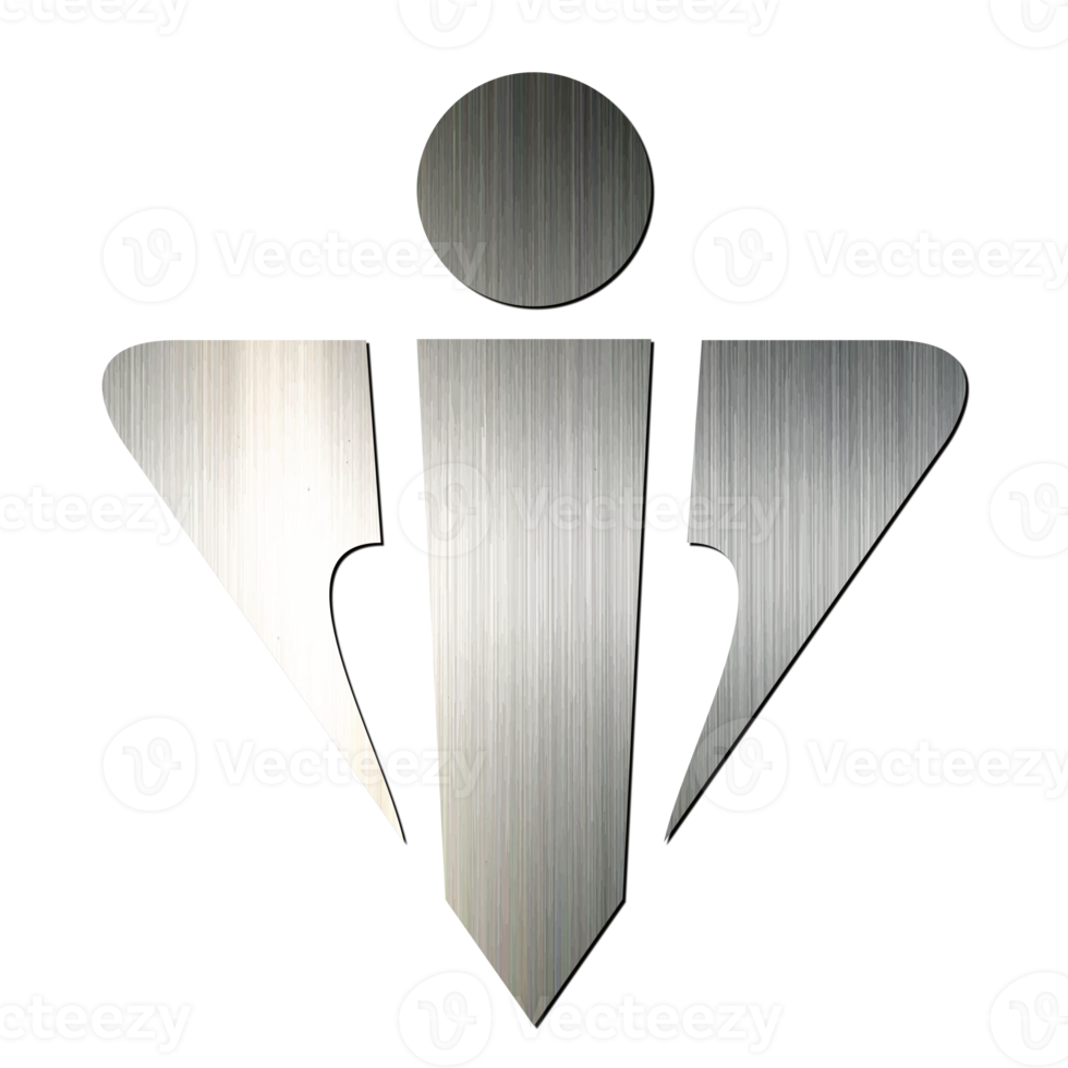 letter i logo metallic style png