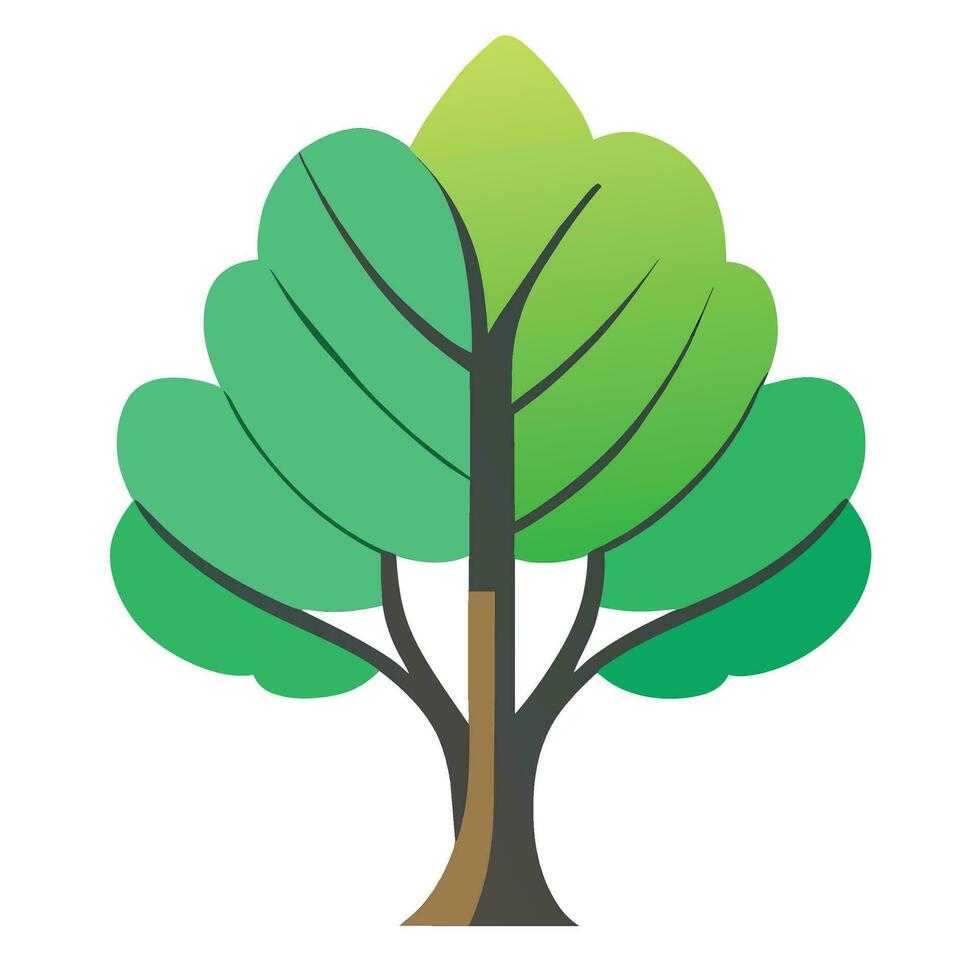 trees, plant growth and profit growth vector