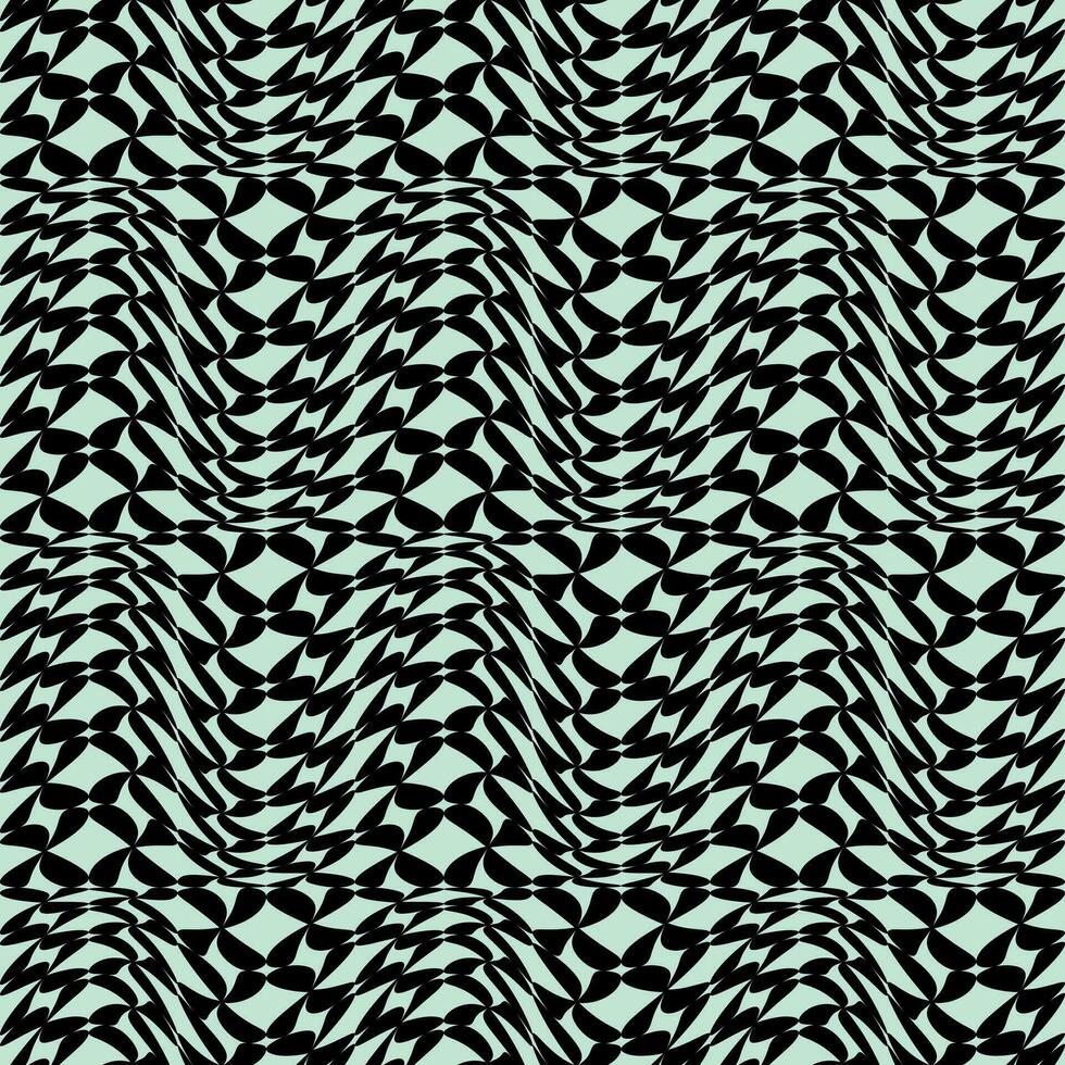 Geometric seamless pattern with abstract shapes. Optical illusion vector background