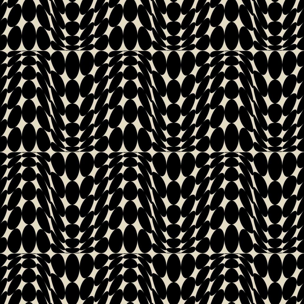 Geometric seamless pattern with abstract shapes. Optical illusion vector background
