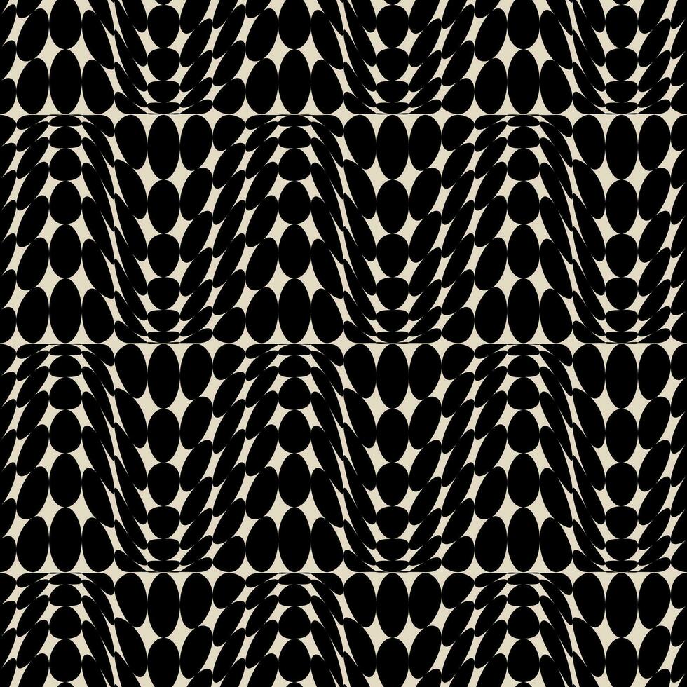 Geometric seamless pattern with abstract shapes. Optical illusion vector background