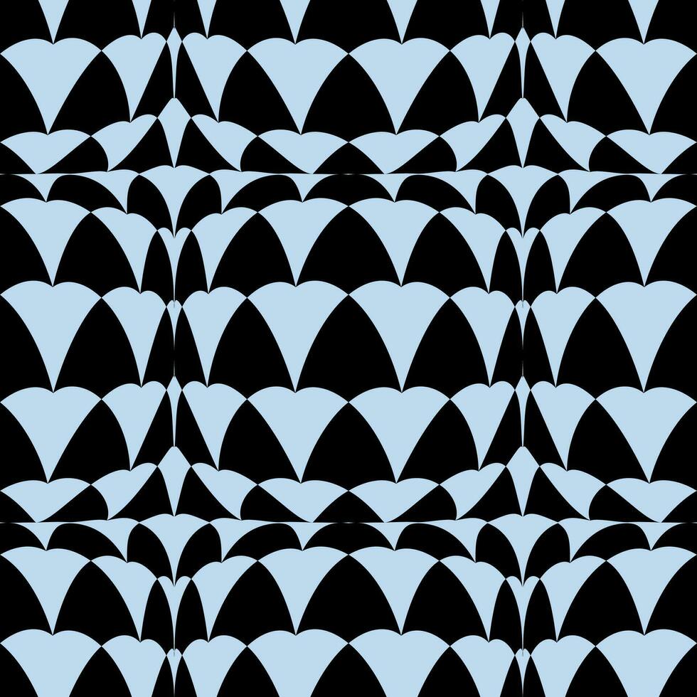 Geometric seamless pattern with abstract shapes. Optical illusion vector background