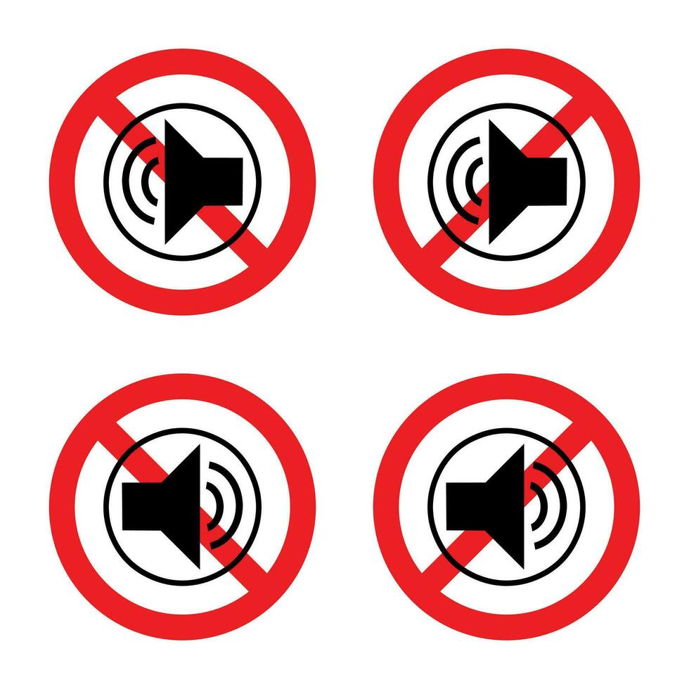 Stop volume, no loud sign, do not make noise prohibition, do not allow sound, forbidden sound sign vector. vector