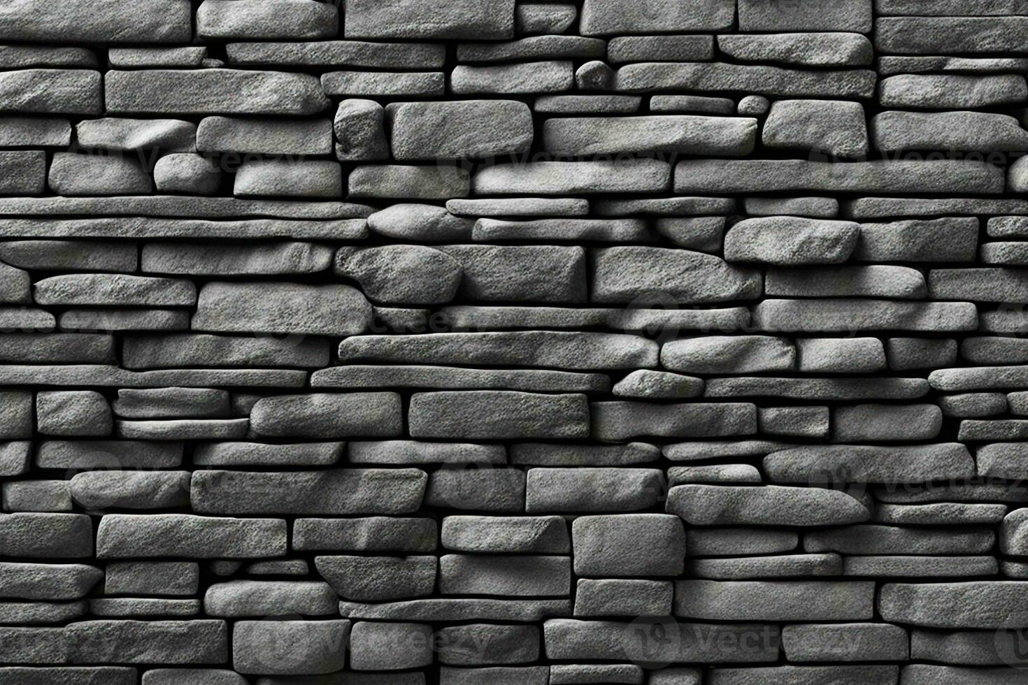 Black stone wall texture, AI generative photo