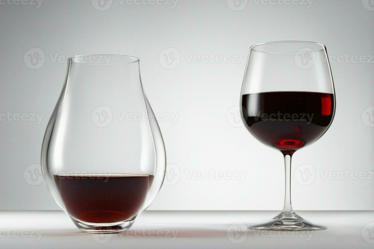 Red wine in a wineglass, AI generative photo