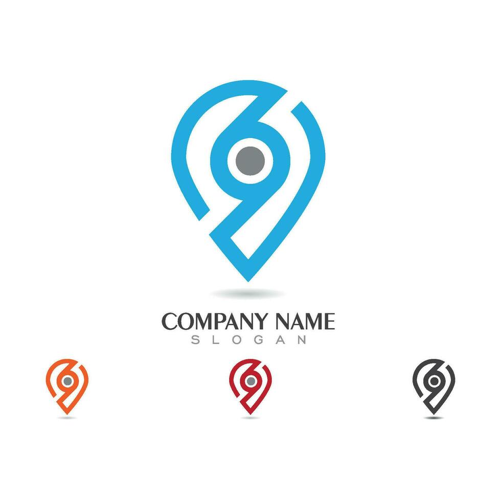 Location point Logo template vector