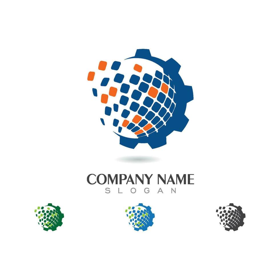 Wire World Logo Template vector