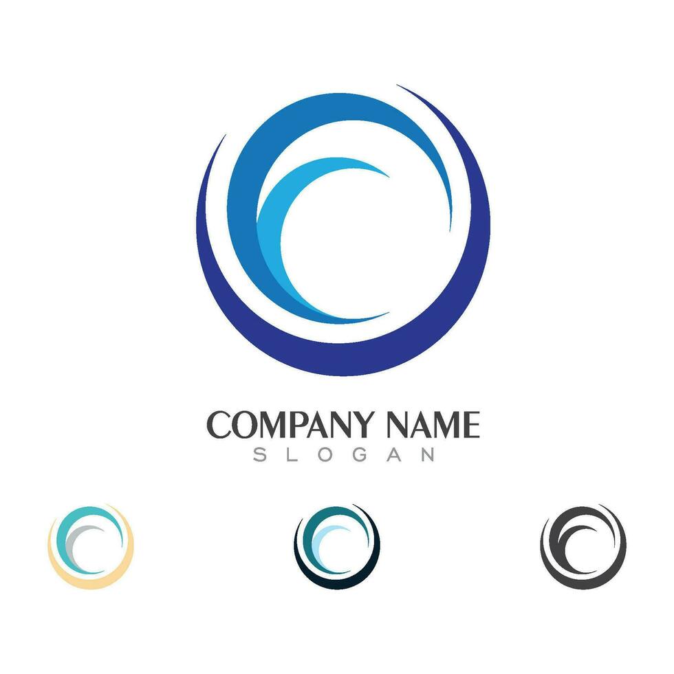 Water wave icon vector