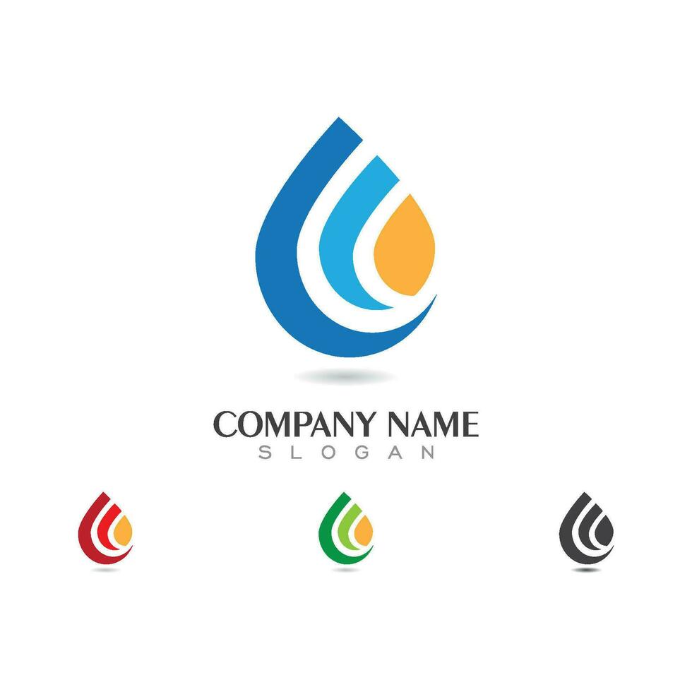 water drop Logo Template vector