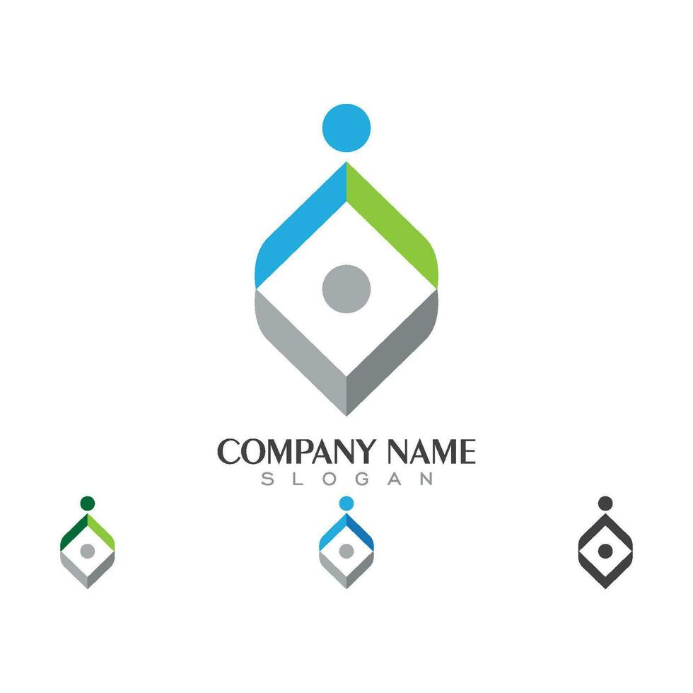 signo de logotipo de personaje humano vector