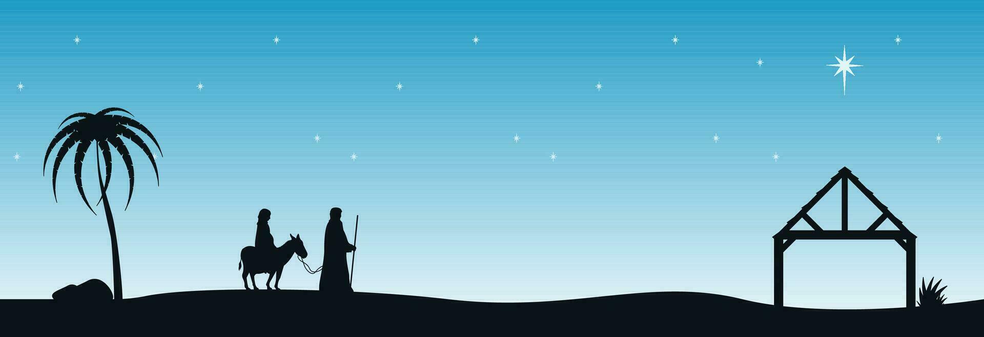 Mary and Joseph. vector